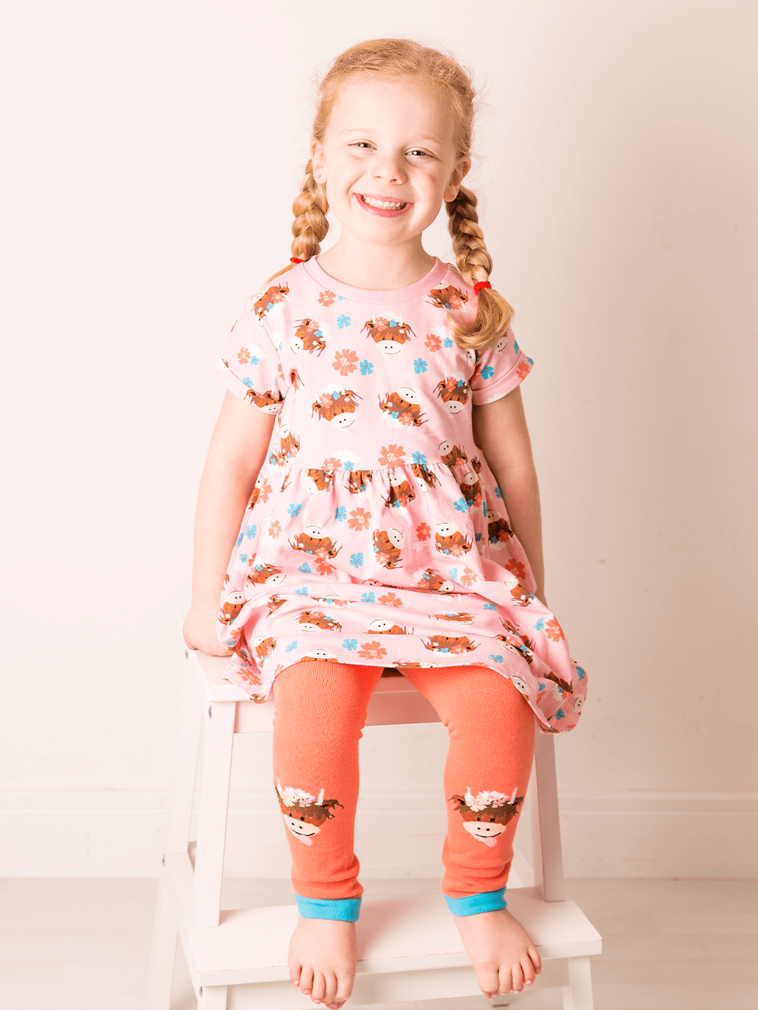 Bonnie Highland Cow Junior Leggings - Blade & Rose UK