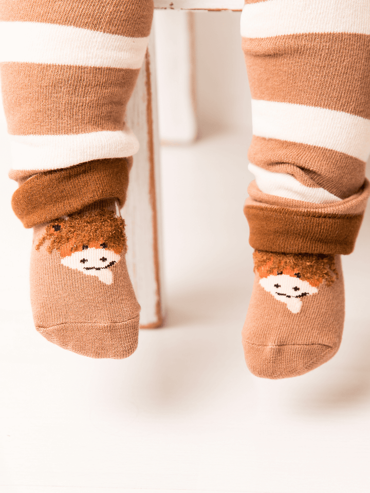 Neutral Highland Cow Socks - Blade & Rose UK