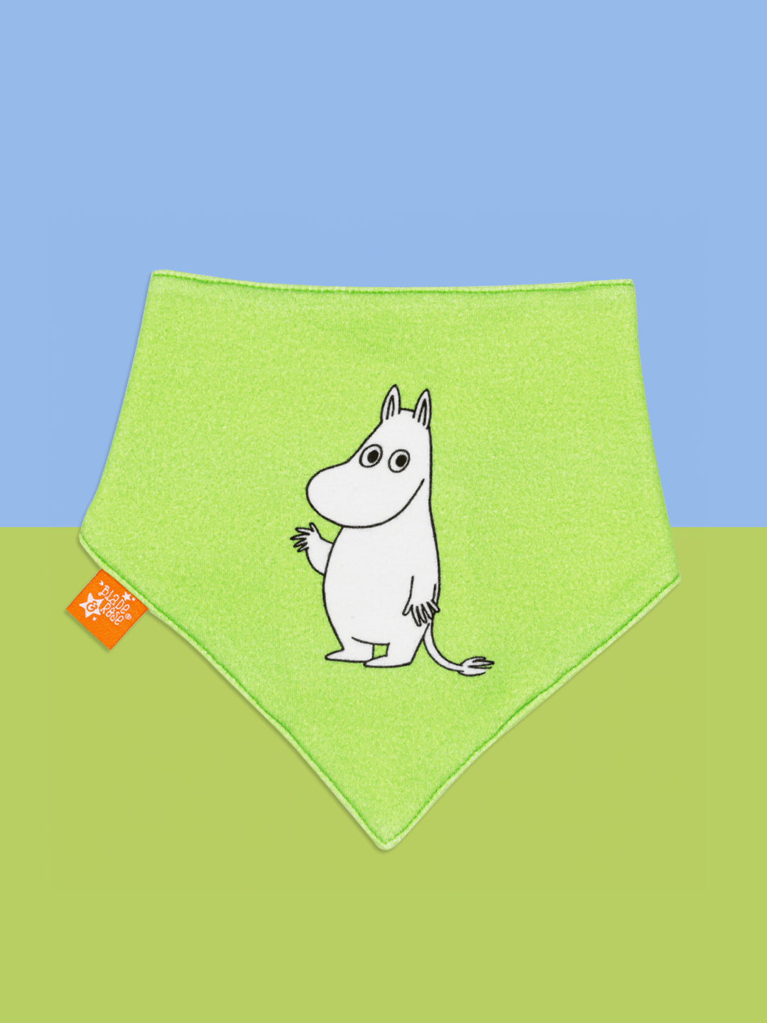 Moomin™ Organic Free To Explore Lime Green Bib - Blade & Rose UK