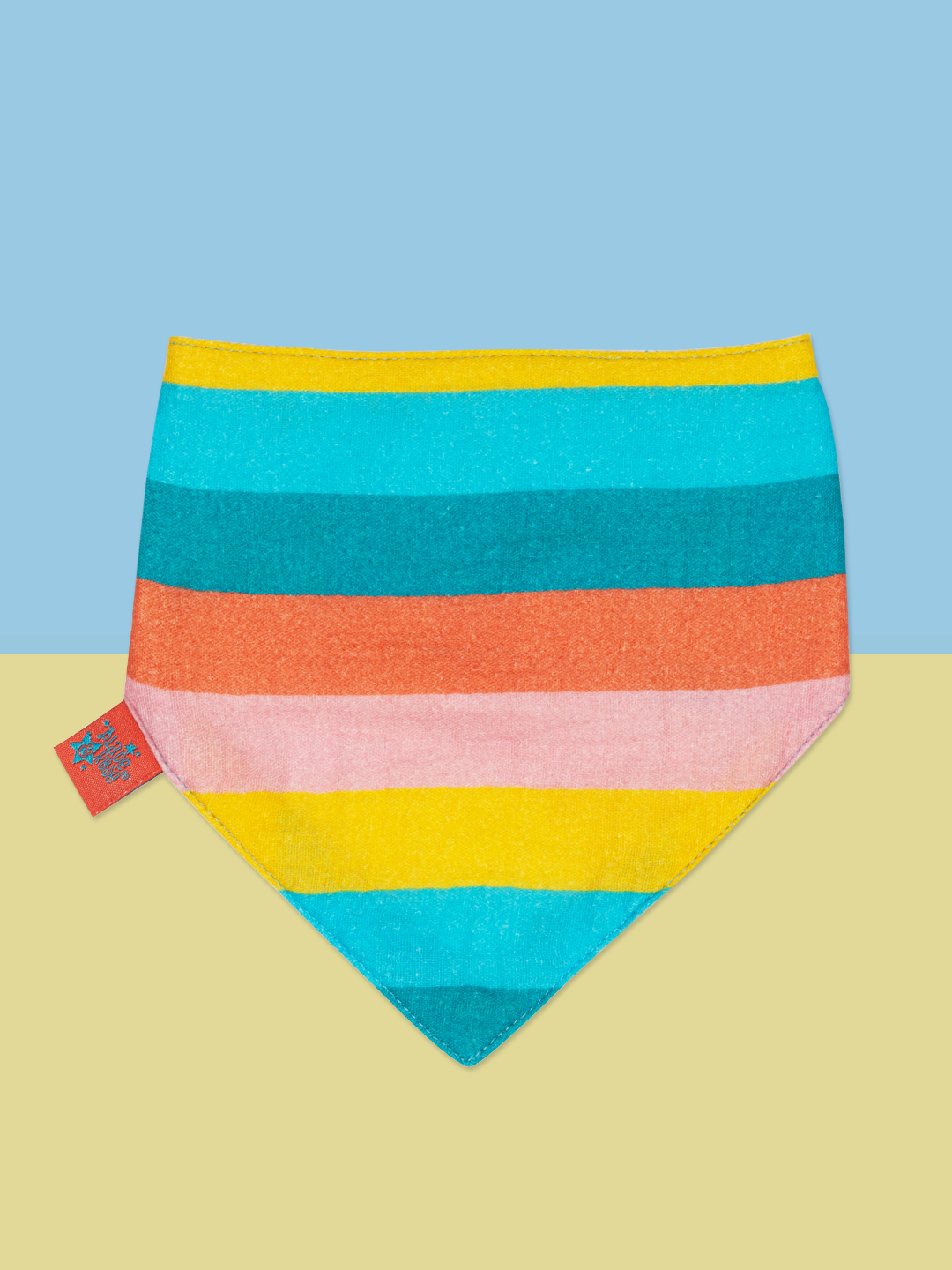 Bonnie Highland Cow Striped Muslin Bib