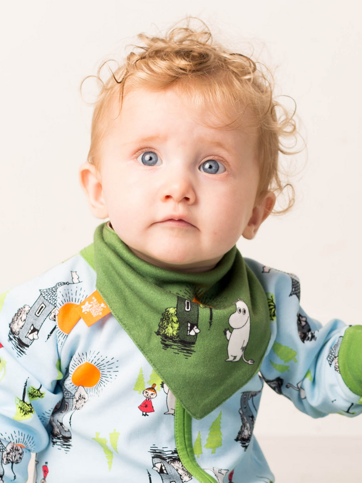 Moomin™ Organic Free To Explore Khaki Bib - Blade & Rose UK