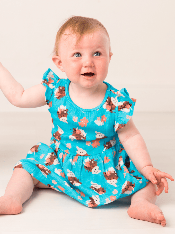 Bonnie Highland Cow Summer Dress - Blade & Rose UK