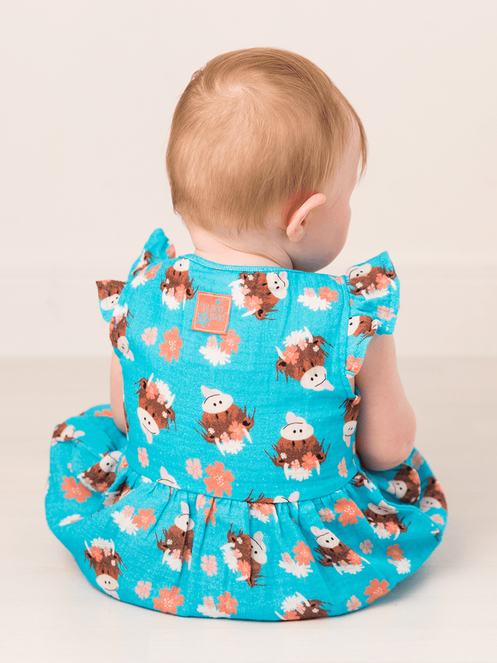 Bonnie Highland Cow Summer Dress - Blade & Rose UK