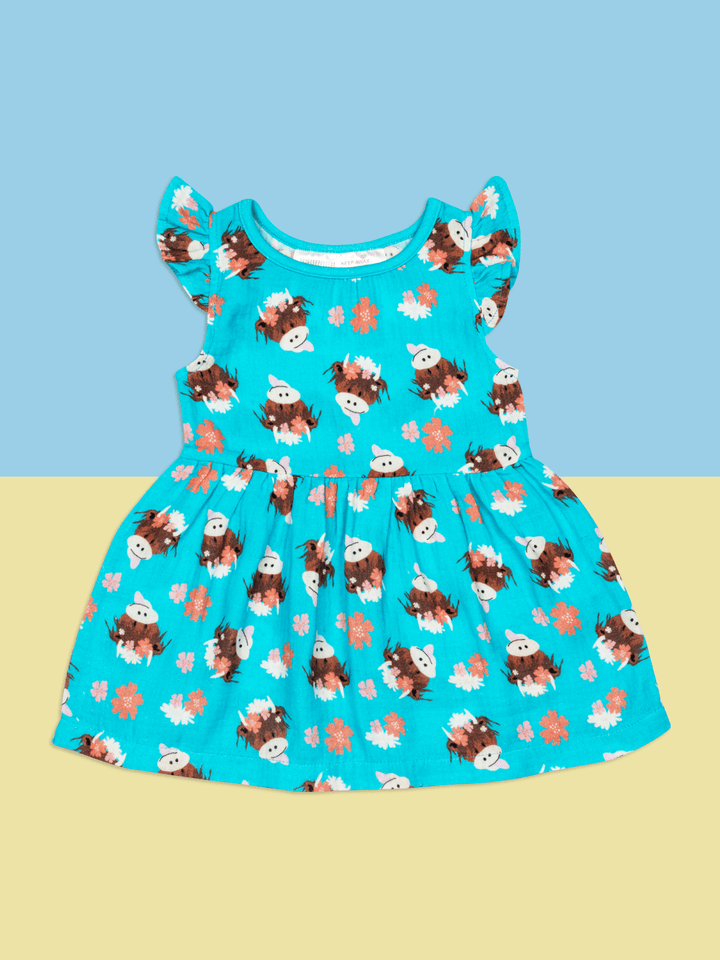 Bonnie Highland Cow Summer Dress - Blade & Rose UK