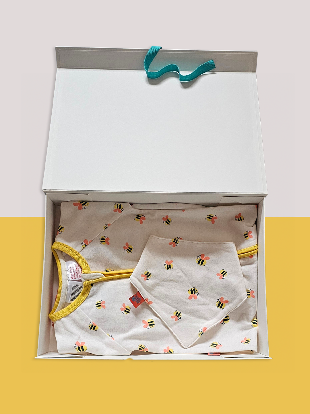 Honey Bee Romper & Bib Gift Box Set - Blade & Rose UK