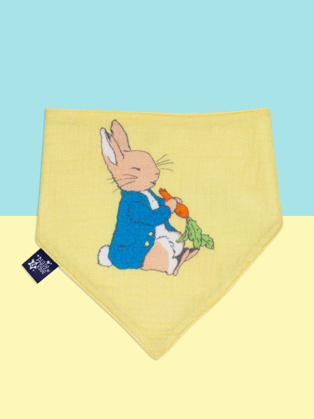 Peter Rabbit™ In The Garden Yellow Muslin Bib