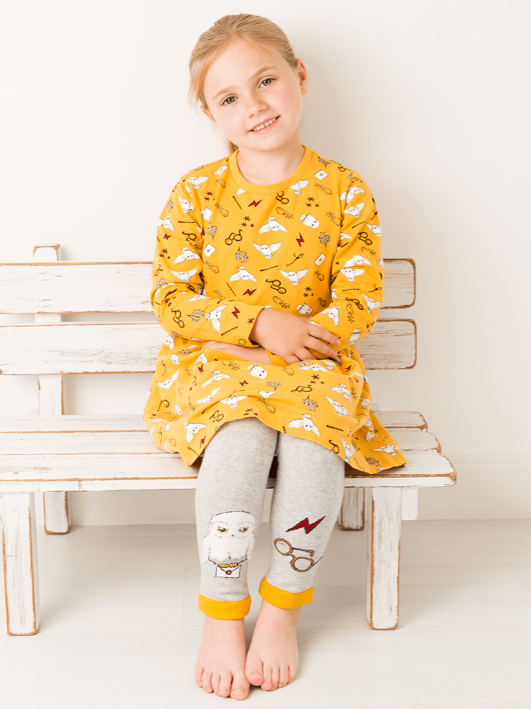Albornoz Infantil Harry Potter Con Capucha De Hedwig - Blanco, Nudo En Cintura, Certificado OEKO-TEX