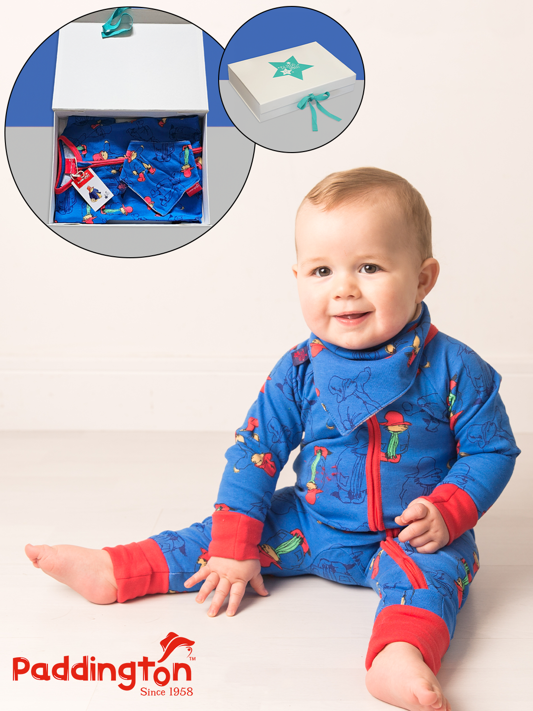 Paddington™ Out and About Romper & Bib Gift Set - Blade & Rose UK