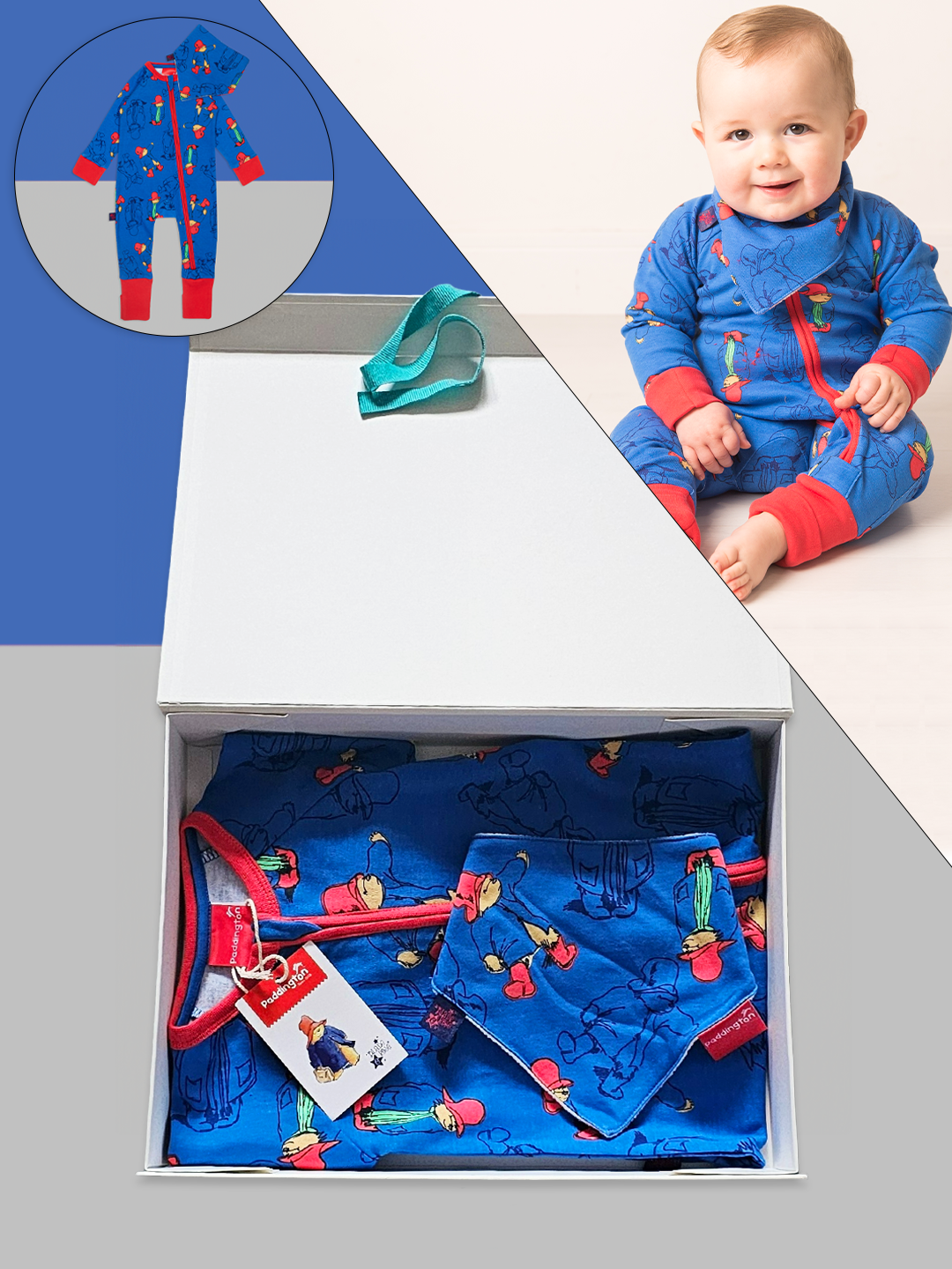 Paddington™ Out and About Romper & Bib Gift Set - Blade & Rose UK