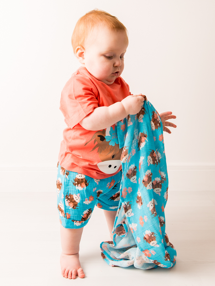 Bonnie Highland Cow Lightweight Summer Outfit (2PC) - Blade & Rose UK