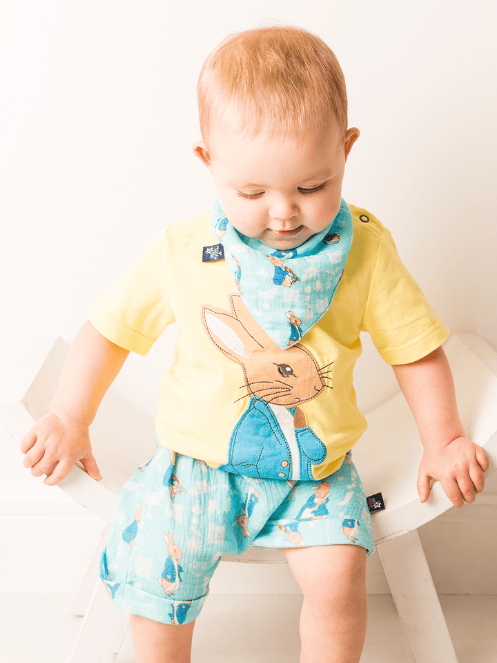 Peter Rabbit™ In The Garden Muslin Bib - Blade & Rose UK