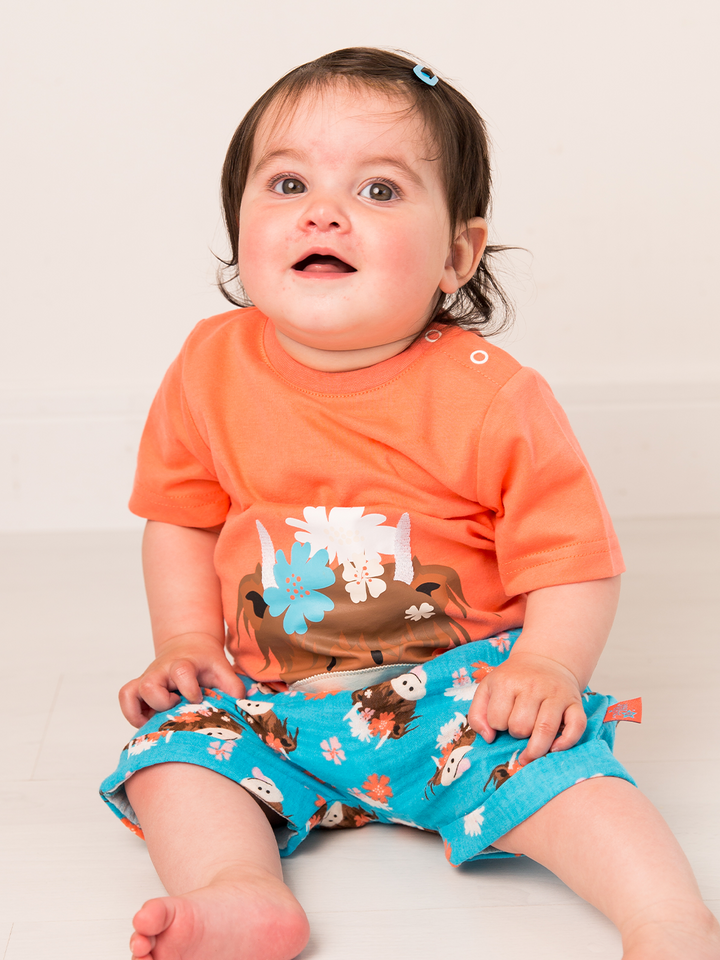 Bonnie Highland Cow Lightweight Summer Outfit (2PC) - Blade & Rose UK