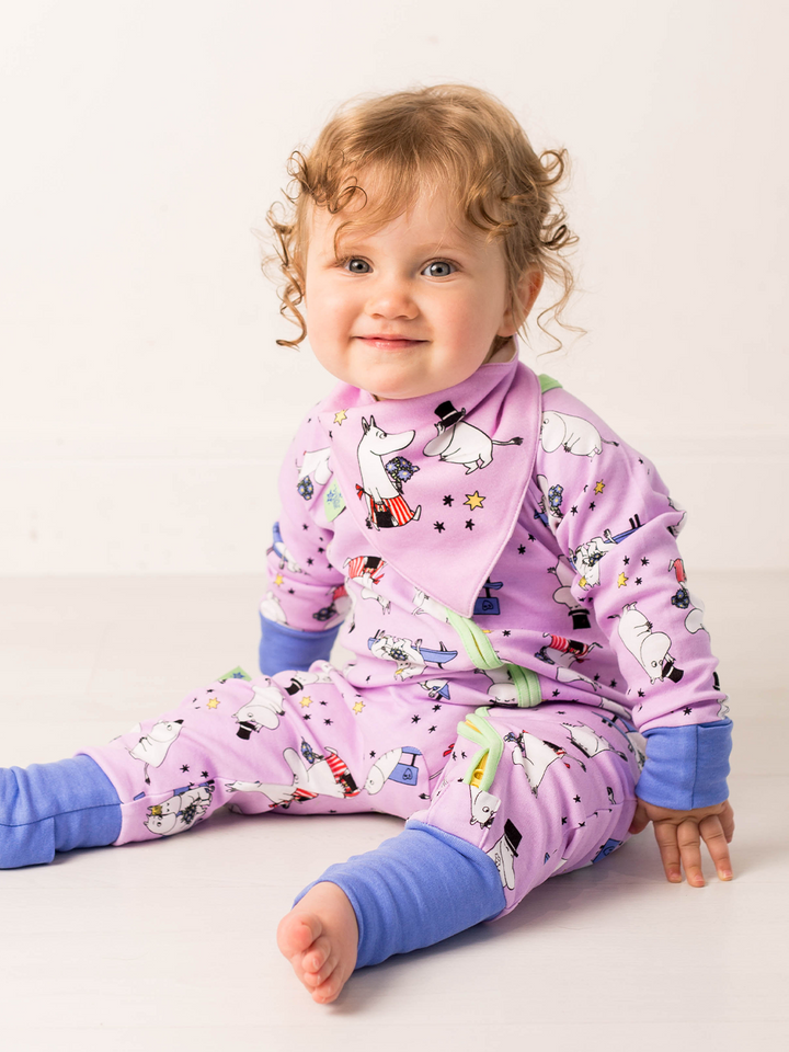 Moomin™ Organic Love Forever Light Lilac Bib - Blade & Rose UK