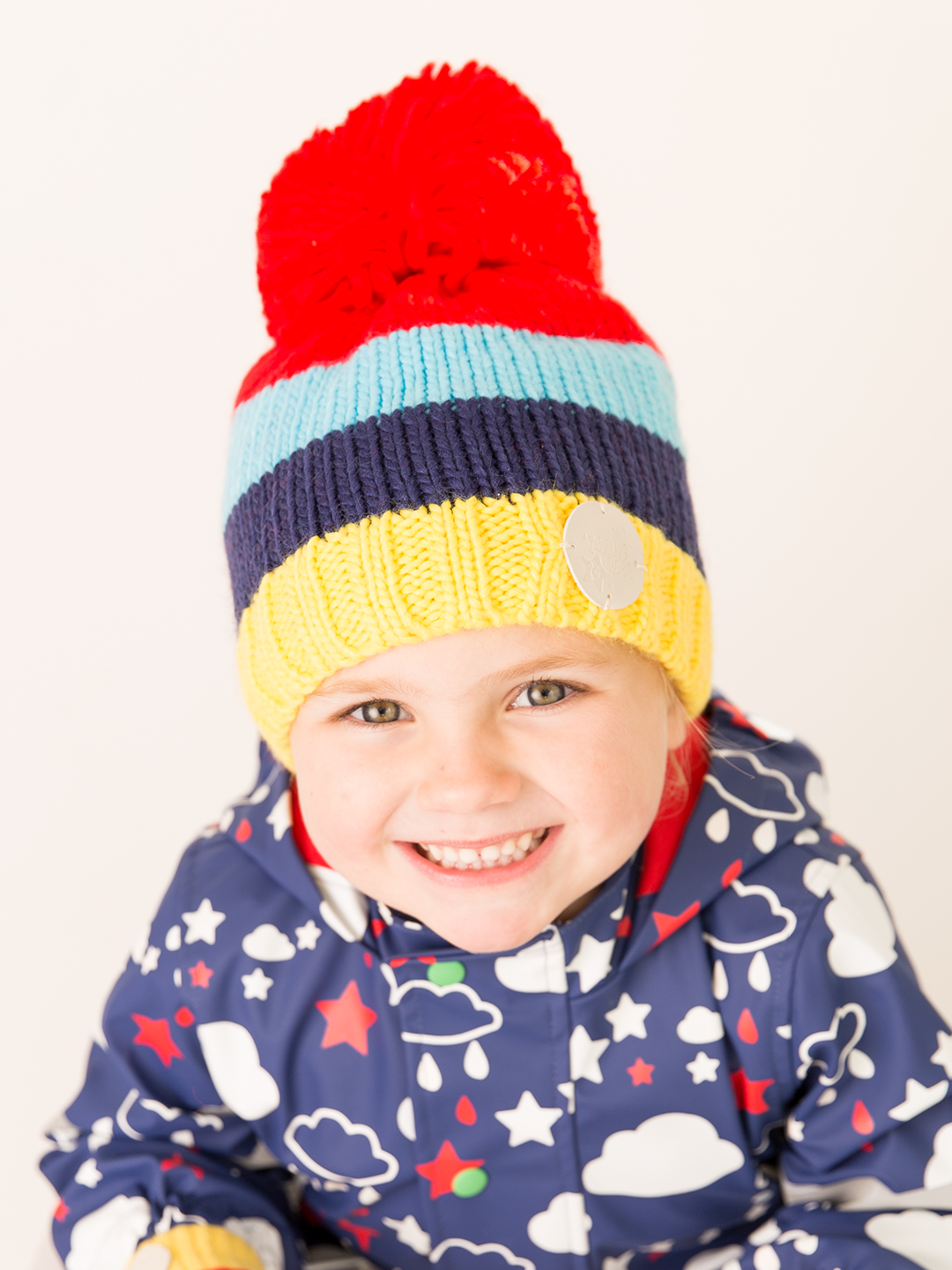 Bright Stripe Bobble Hat Blade & Rose UK