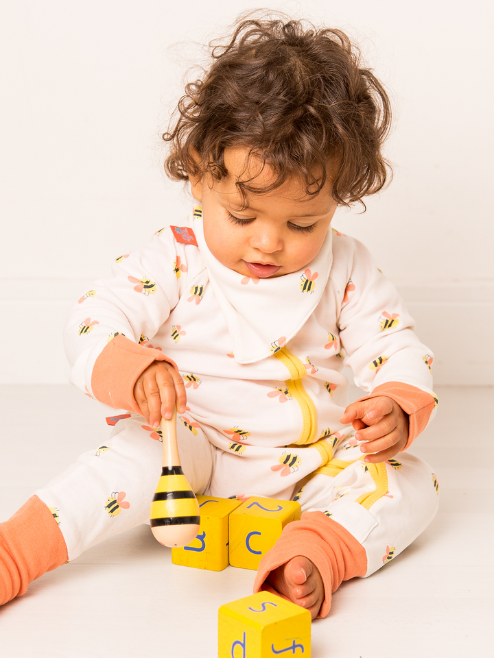 Honey Bee Romper & Bib Gift Box Set - Blade & Rose UK