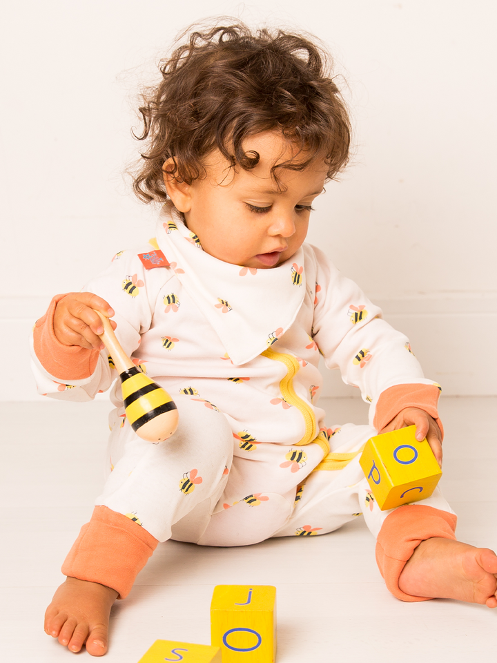 Honey Bee Romper & Bib Gift Box Set - Blade & Rose UK
