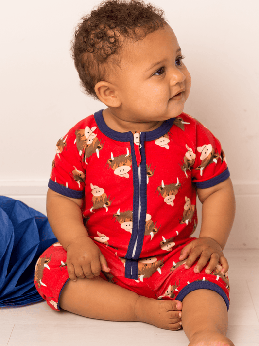 Hamish Highland Cow Summer Romper - Blade & Rose UK