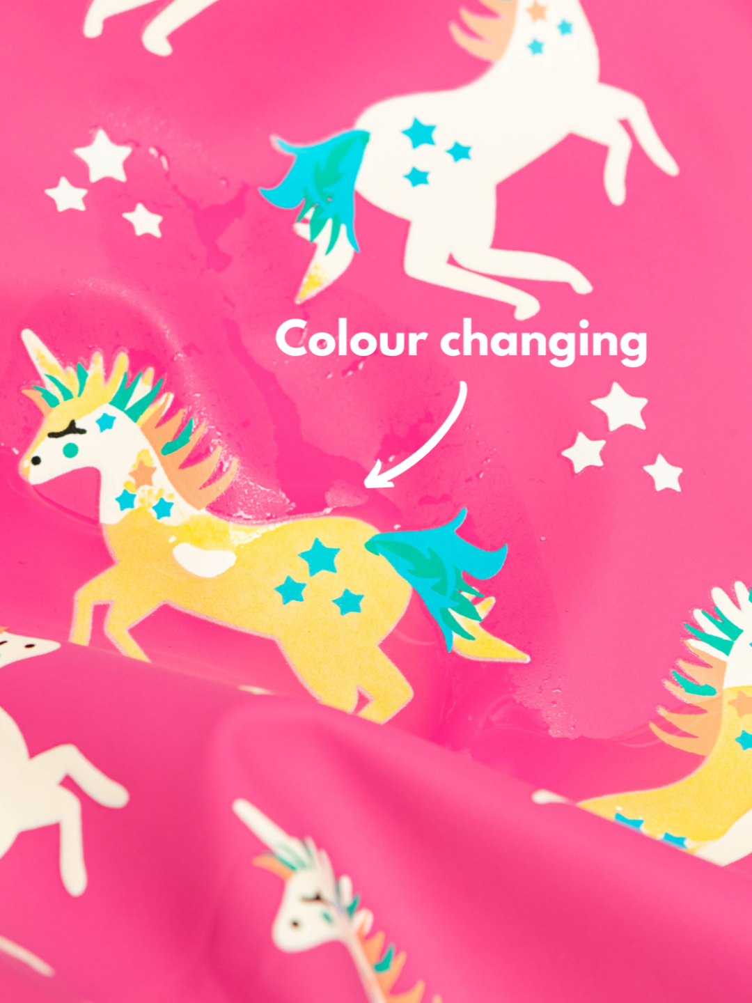 Flying Unicorn Colour Changing Raincoat Blade & Rose