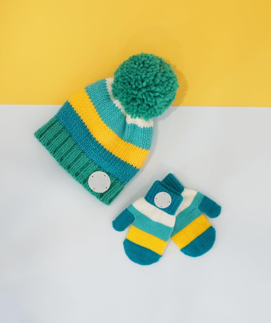 Green & Mustard Mittens Blade & Rose UK