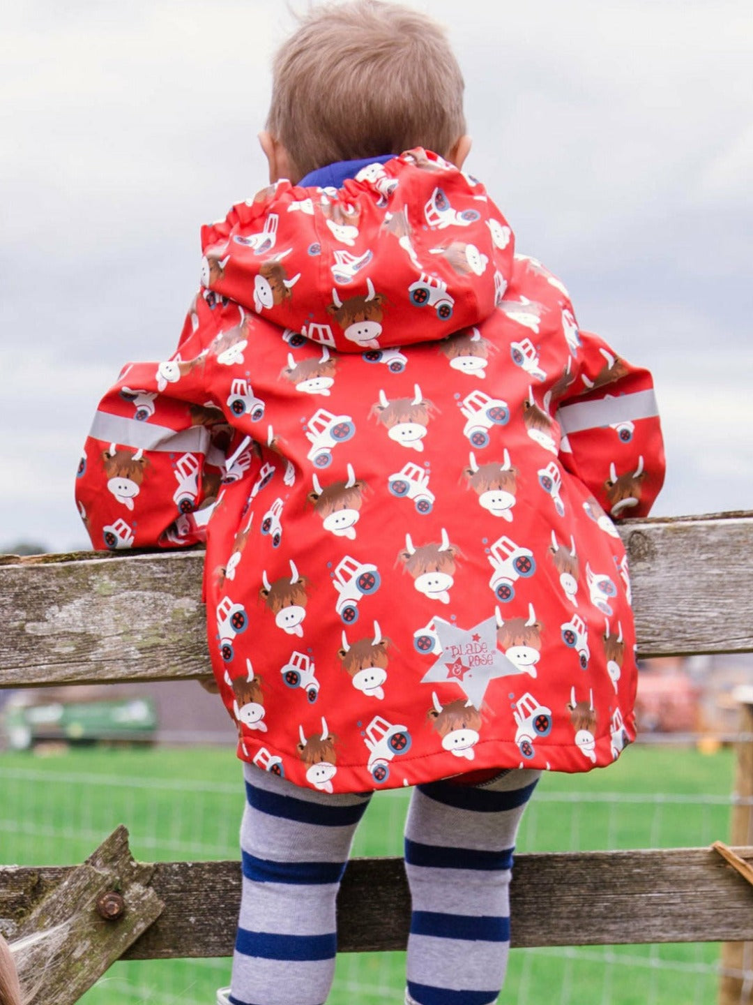 Highland Cow Colour Changing Raincoat Blade & Rose