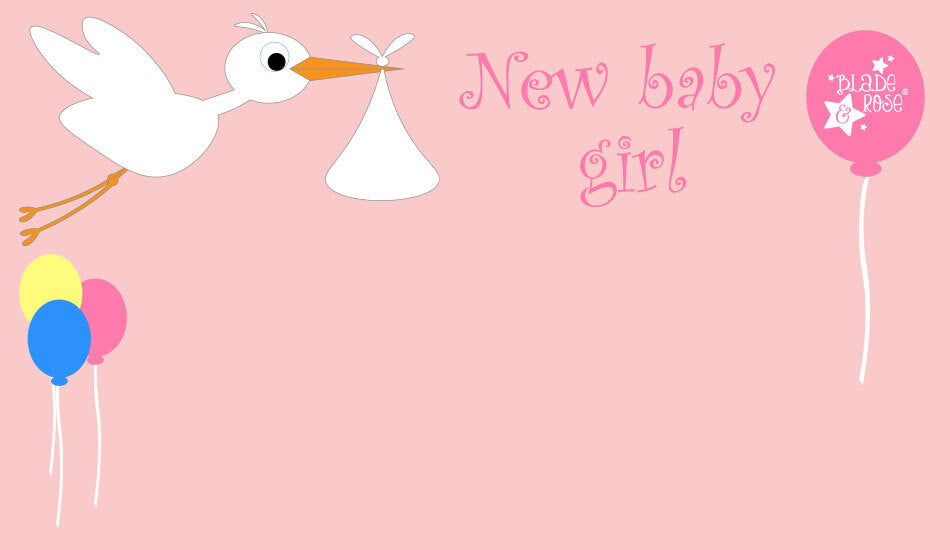 New Baby Girl Gift Card E Voucher Blade & Rose UK