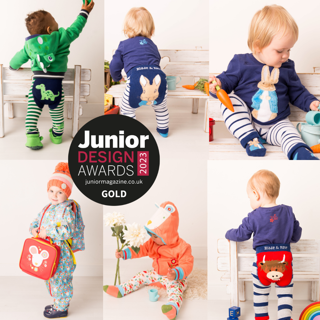 Junior Design Gold Award for Blade & Rose Best Heritage Children's Fashion Brand Blade & Rose UK