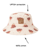 Neutral Highland Cow Summer Hat