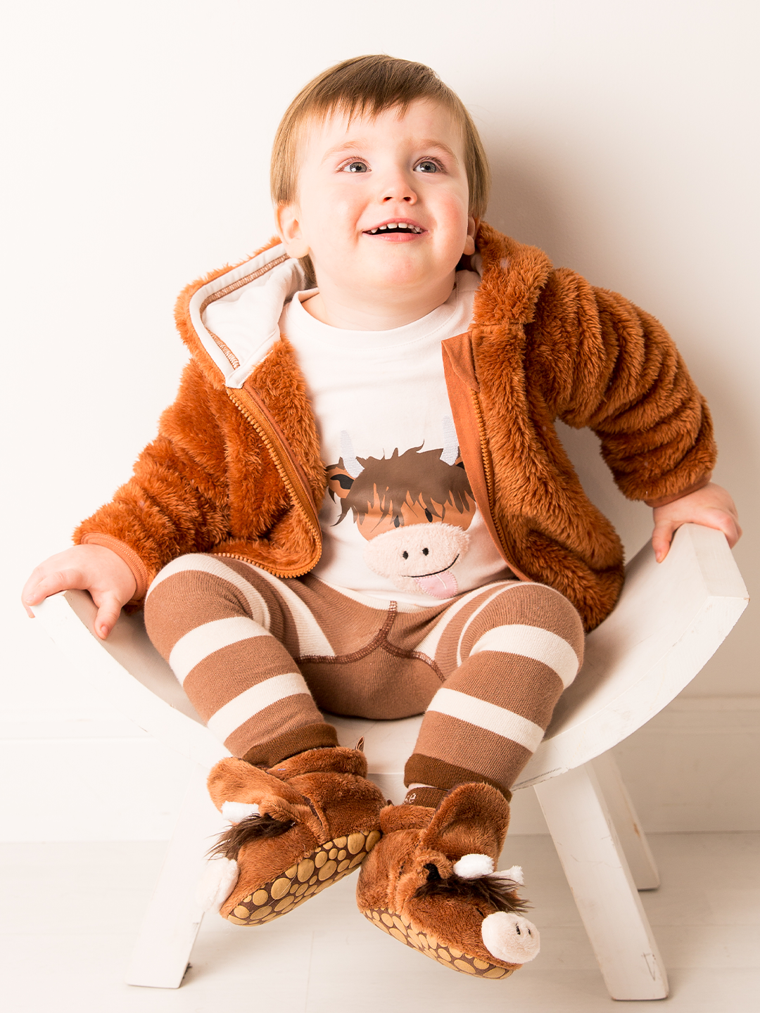 Neutral Highland Cow Hoodie - Blade & Rose UK