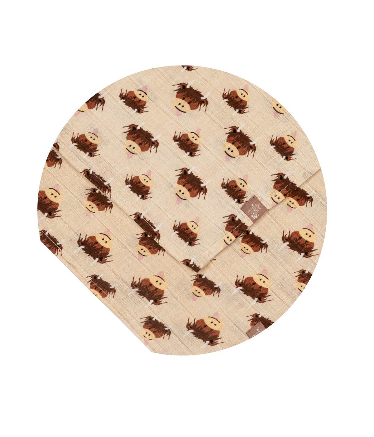 Neutral Highland Cow Muslin Squares