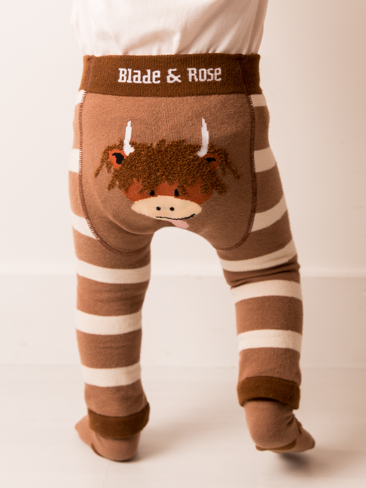 Neutral Highland Cow Leggings