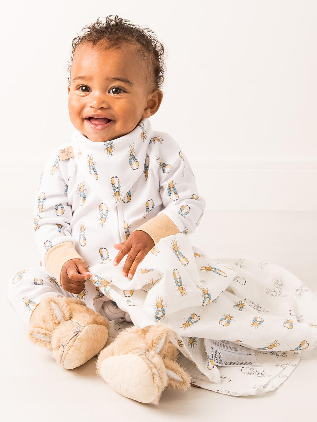 Peter Rabbit™ Neutral Muslin Squares