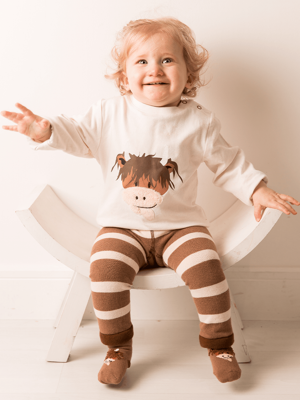 Neutral Highland Cow Top - Blade & Rose UK