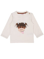 Neutral Highland Cow Top