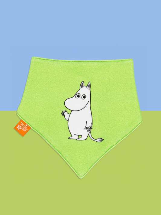 Moomin™ Organic Free To Explore Lime Green Bib - Blade & Rose UK