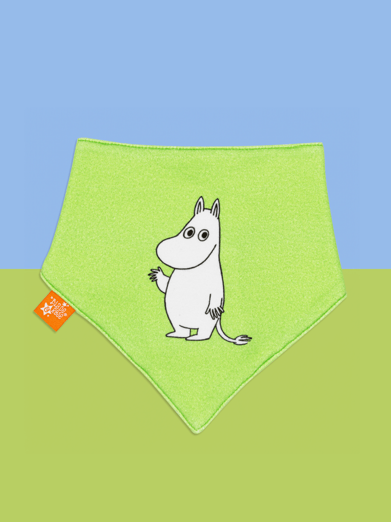 Moomin™ Organic Free To Explore Lime Green Bib - Blade & Rose UK