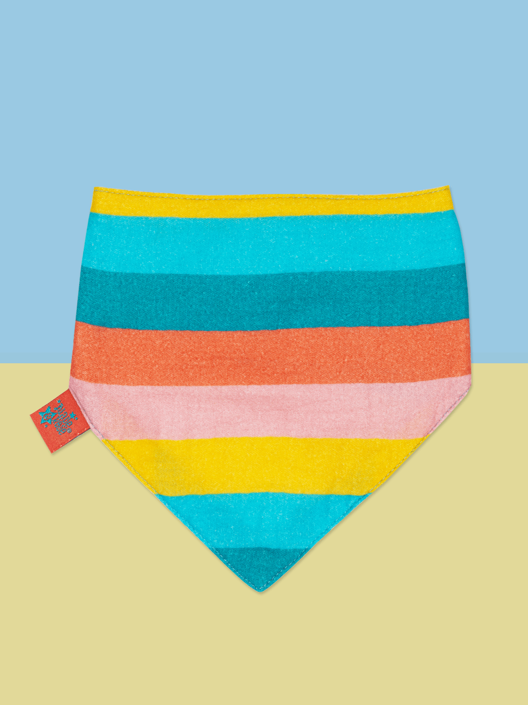 Bonnie Highland Cow Striped Muslin Bib