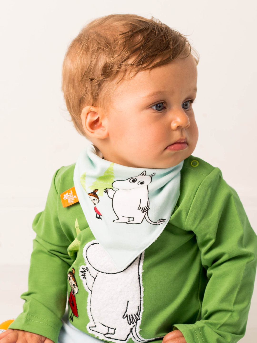 Moomin™ Organic Free To Explore Pale Blue Bib