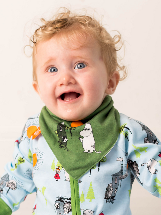 Moomin™ Organic Free To Explore Khaki Bib - Blade & Rose UK
