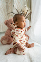 Neutral Highland Cow Romper Playsuit