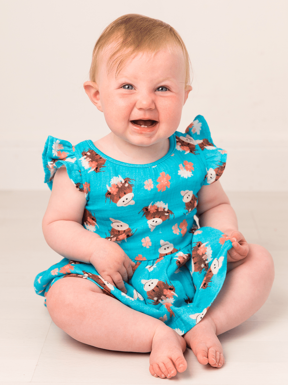 Bonnie Highland Cow Summer Dress - Blade & Rose UK