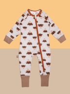 Neutral Highland Cow Romper Playsuit