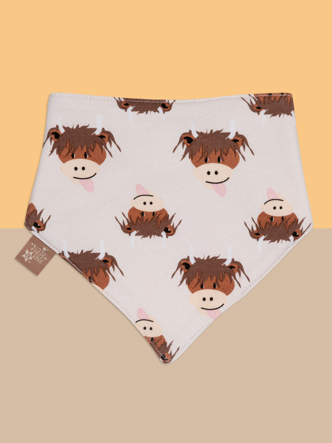 Neutral Highland Cow Bib - Blade & Rose UK