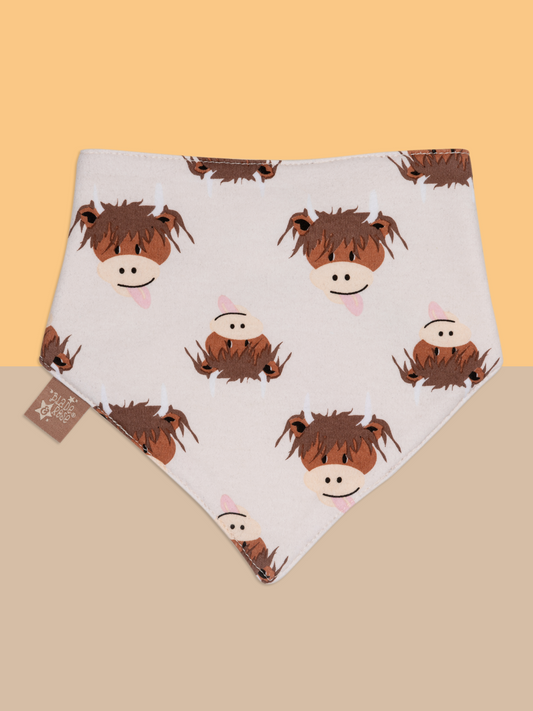 Neutral Highland Cow Bib - Blade & Rose UK