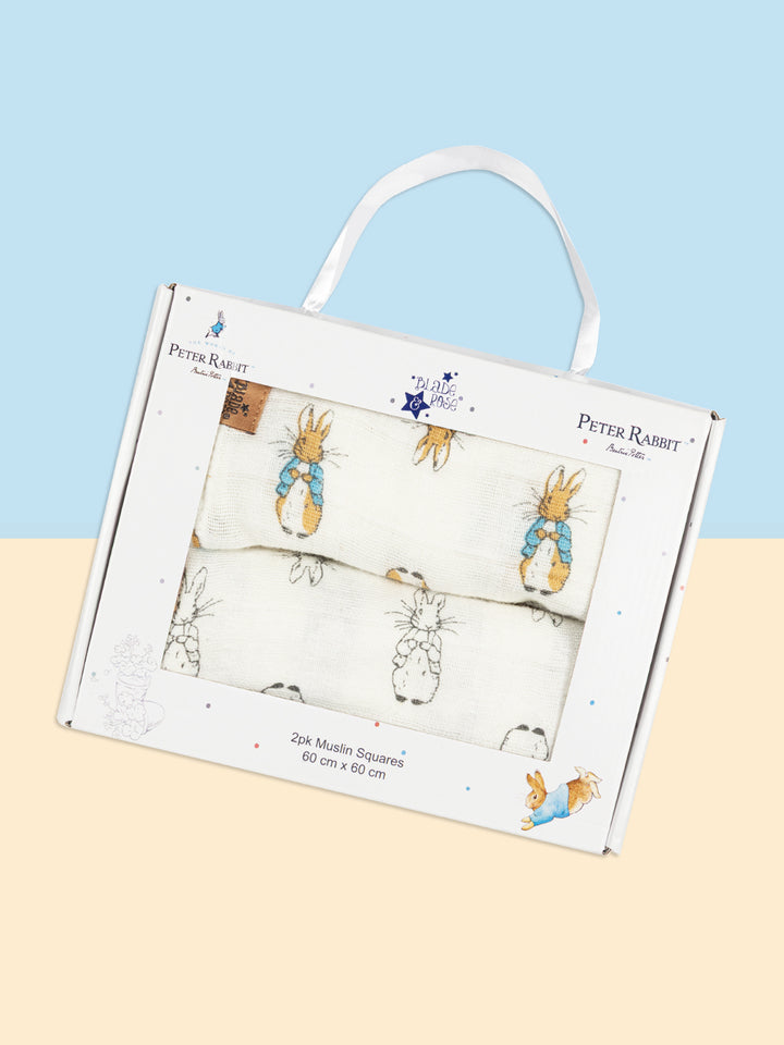 Peter Rabbit™ Neutral Muslin Squares