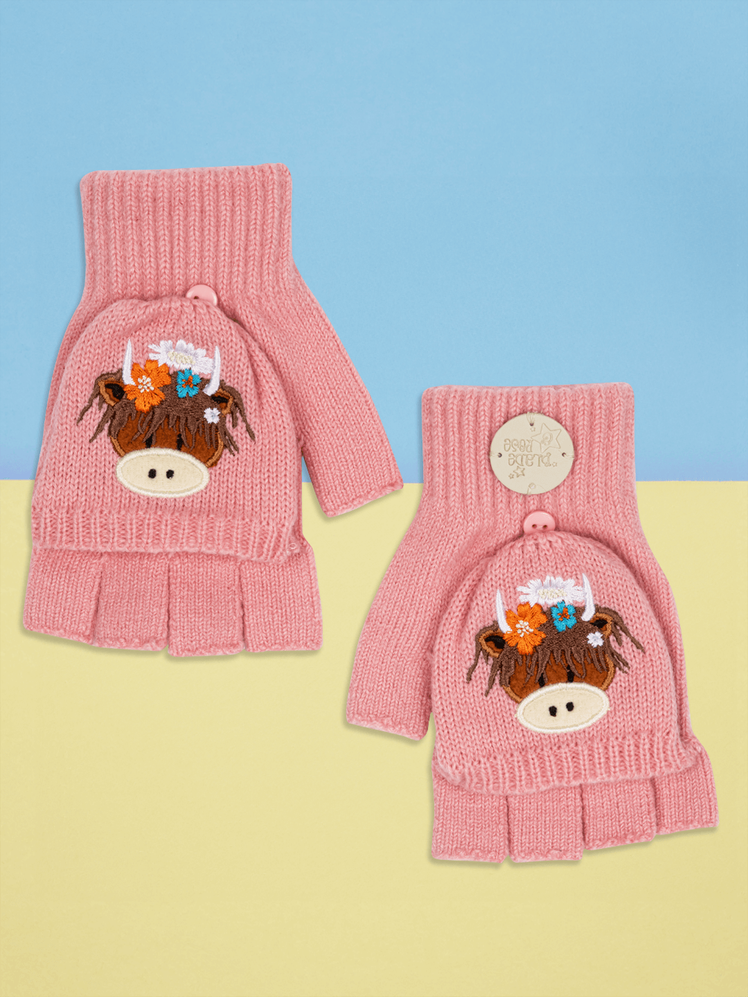 Bonnie Highland Cow Mittens