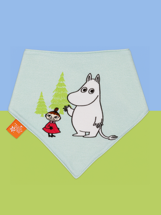 Moomin™ Organic Free To Explore Pale Blue Bib - Blade & Rose UK