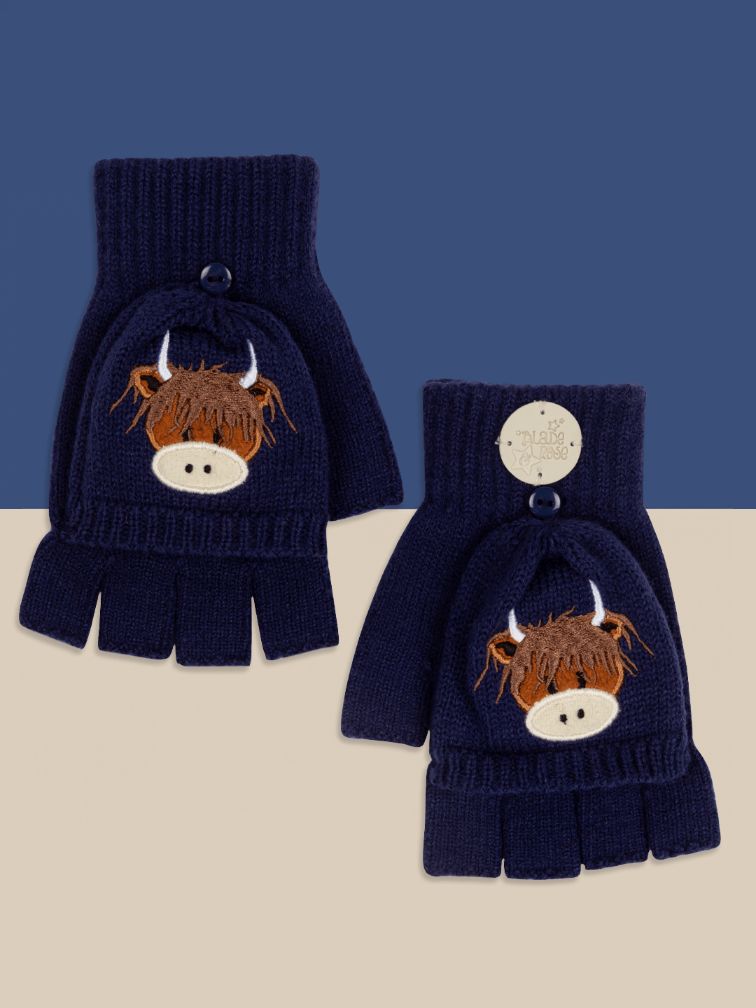 Hamish Highland Cow Mittens - Blade & Rose UK