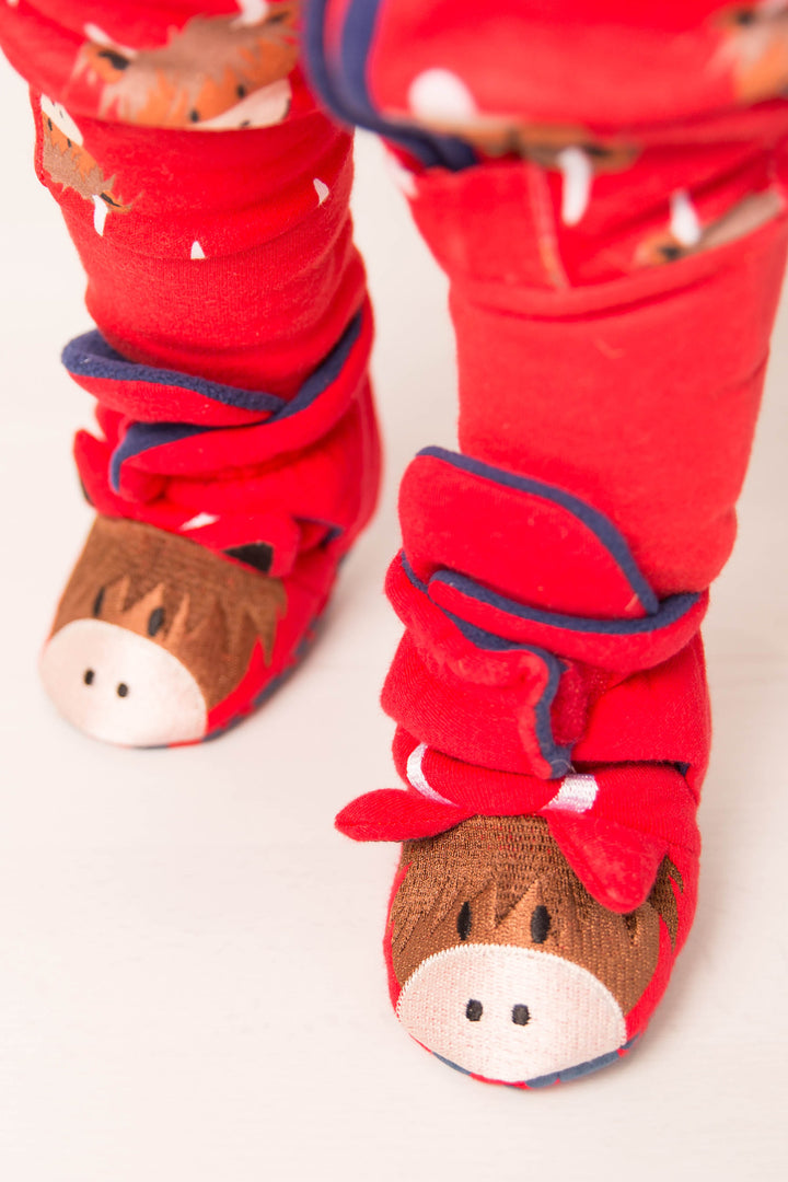 Hamish Highland Cow Booties Blade & Rose