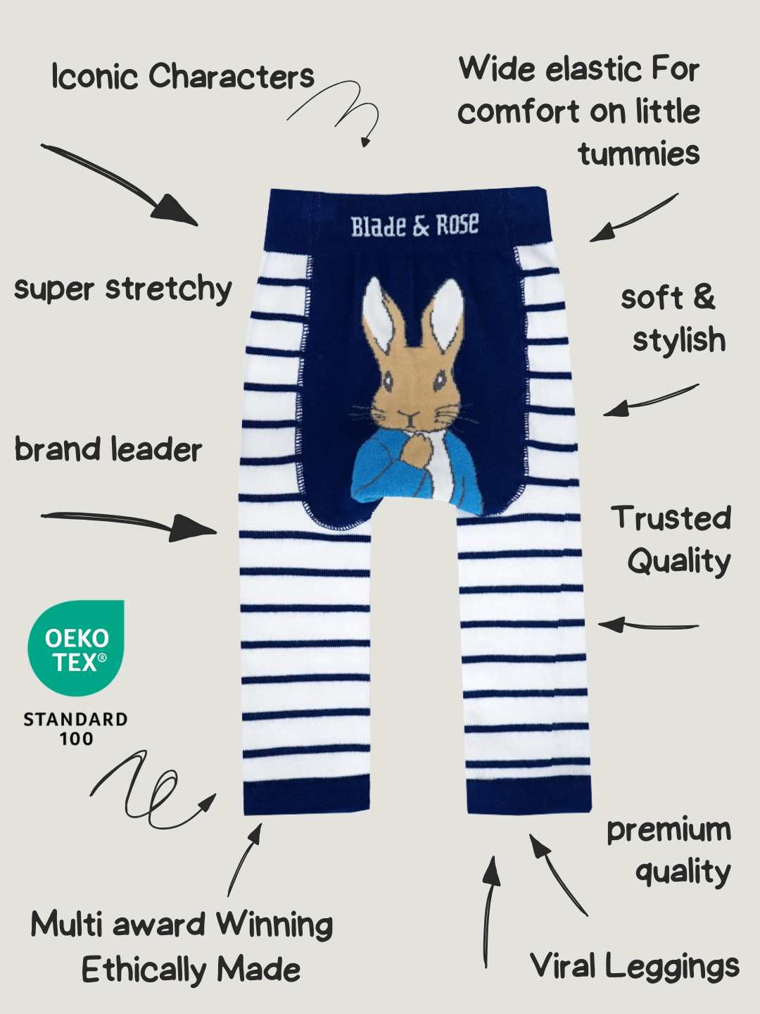 Peter Rabbit Navy Leggings