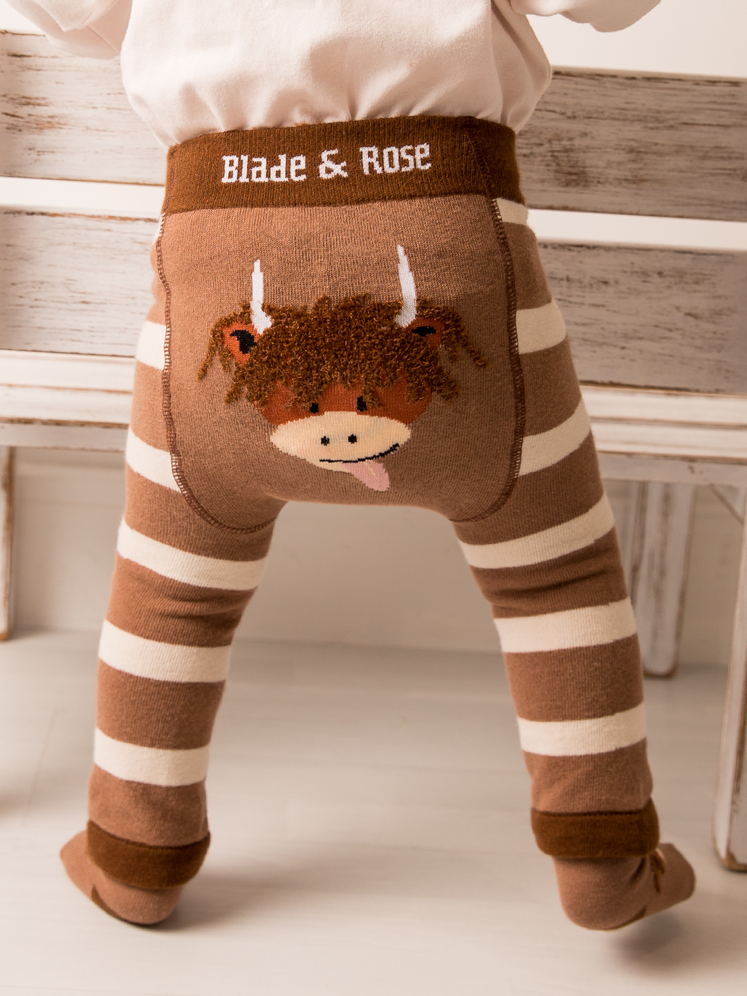 Neutral Highland Cow Leggings